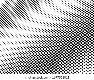 Halftone dots in Speed Lines Form . Vector Illustration .Technology Logo . Design element . Abstract Geometric shape