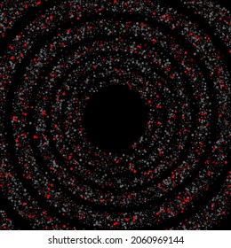 Los puntos de semitono tienen fondo de confeti en espiral. Ilustración vectorial.