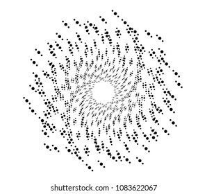 halftone dots spiral pattern illusive graphic