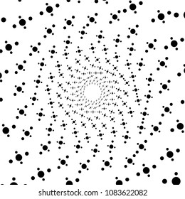 halftone dots spiral pattern illusive graphic
