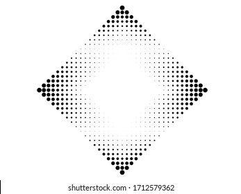 Halftone dots in Square Form . Vector Illustration .Technology  Logo . Design element . Abstract Geometric shape .