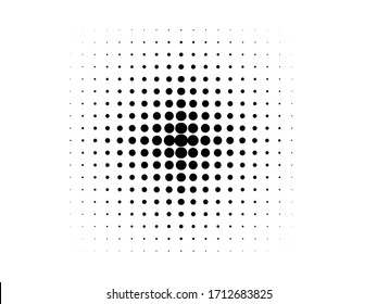 Halftone dots in Square Form . Vector Illustration .Technology  Logo . Design element . Abstract Geometric shape .