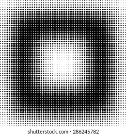 Halftone Dots Square. Vector Illustration .