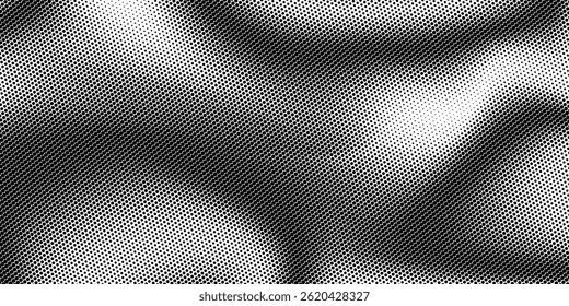Halftone Dots Texture Background, Abstract Black and White Pattern, Retro Comic Style Effect, Grunge Design Element, Vector Illustration