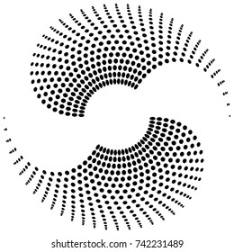 Halftone dots texture. Black and white geometric pattern. Vector abstract background.