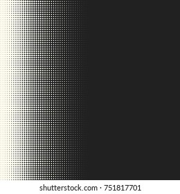 Halftone dots. Vector black and white circles halftone background. Geometric vintage monochrome fade wallpaper. MInimal abstract graphic backdrop. Pop art print. Dotted geometric retro pattern.