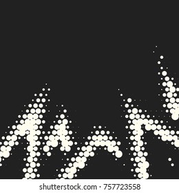 Halftone dots. Vector black and white circles halftone background. Geometric vintage monochrome fade wallpaper. MInimal abstract graphic backdrop. Pop art print. Dotted geometric retro pattern.