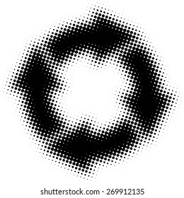 Halftone Dots Vector Circular Arrows . 