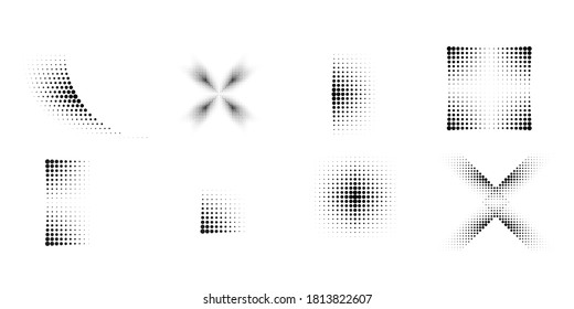 Halftone dots . Vector Illustration .Technology  Logo . Design element . Abstract Geometric shape .