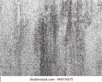 Halftone dots vector texture overlay. Black and white color abstract grainy background.