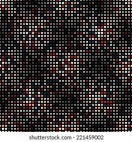 Halftone Dots Vintage Colors Style Vector Seamless Pattern
