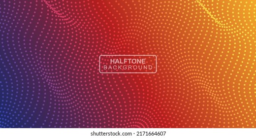 Fondo de formas onduladas con puntos de semitono Antecedentes abstractos. Ilustración del vector