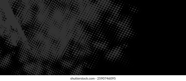 Halftone dots white and black color pattern gradient grunge texture background. Dot pop art comic sport style vector illustration. grunge vector dots	