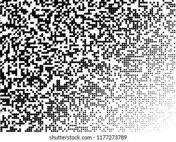 Halftone dots. White and black geometric gradient for pop art designs. Geometric vintage monochrome fade wallpaper. Pop art print. Dotted geometric retro pattern. Comic halftone background.