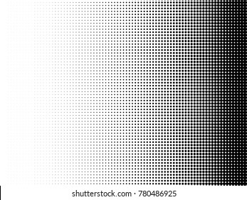 Halftone Dots. White And Black Geometric Gradient For Pop Art Designs. Geometric Vintage Monochrome Fade Wallpaper. Pop Art Print. Dotted Geometric Retro Pattern. Comic Halftone Background.