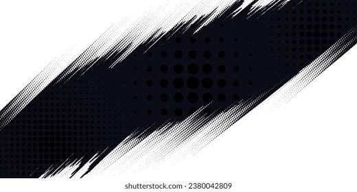 El semitono de color blanco y azul grava el fondo de la textura de gradiente. Arte puntopop moderno estilo de comic deporte ilustración vectorial