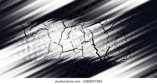 Halftone dots white and blue color pattern gradient grunge texture background. Modern dot pop art comic sport style vector illustration
