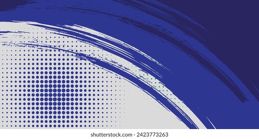 Halftone dots white and blue color pattern gradient grunge texture background. Dot pop art comic sport style vector illustration