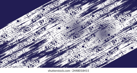 Puntos de semitono blanco y azul patrón de color gradiente grunge textura de fondo. Pop de los puntos del arte del estilo cómico del deporte azul de fondo abstracto