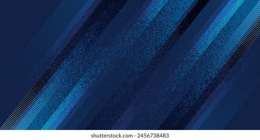 Halftone dots white and blue color pattern gradient grunge texture background. Dot pop art comic sport style
