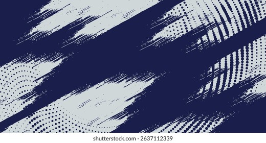 Halftone dots white and blue color pattern gradient grunge texture background. Dot pop art comic sport style vector illustration, modern.