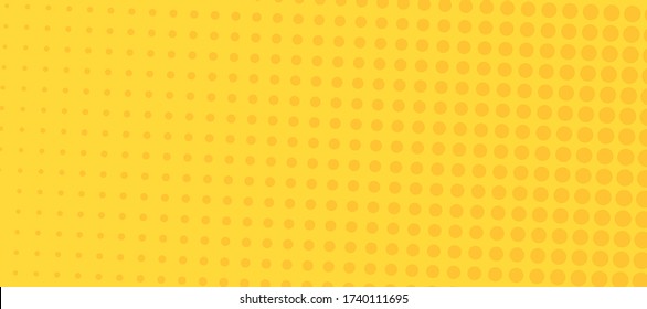 Halftone dots yellow background. Abstract Pop-art Overlay. Vector points texture.
