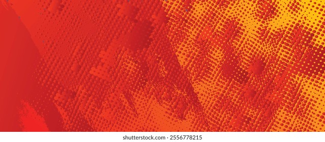 Halftone dots yellow and orange color pattern gradient grunge texture background. Dot pop art comic sport style vector illustration. grunge vector dots	