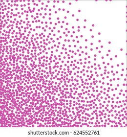 Halftone dots.Pink dots on white background. 