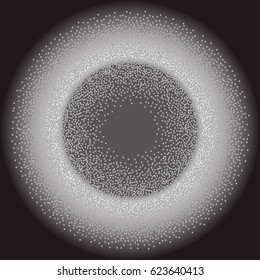 Halftone dots.white dots on red background.