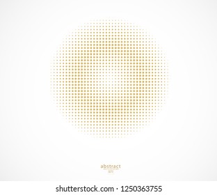 Halftone dotted abstract background circularly distributed. Halftone effect vector pattern. Circle dots isolated on the white background