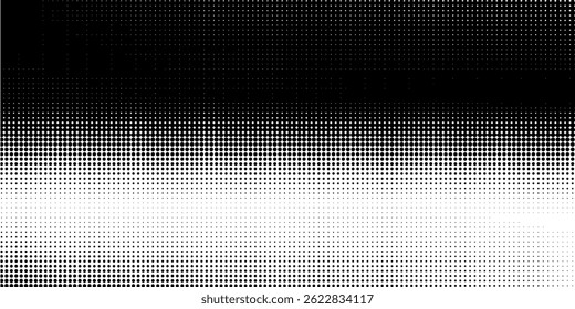 Meio-tom pontilhado plano de fundo abstrato. Fundo de textura de gradiente de grão com pontos. Padrão de pontilhismo de pontilhado de ruído. Efeito de pontilhado de grão de areia. Textura abstrata gravada sobreposição. Vetor