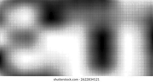 Halftone dotted abstract background. Grain gradient texture background with dots. Noise Stipple pointillism pattern. Sand  grain  grunge stipple effect. Abstract texture  engraved overlay. Vector