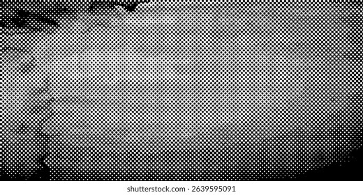 Halftone dotted abstract background. Grain gradient texture background with dots. Noise Stipple pointillism pattern. Sand, grain, grunge stipple effect. Abstract texture, engraved overlay. Vector