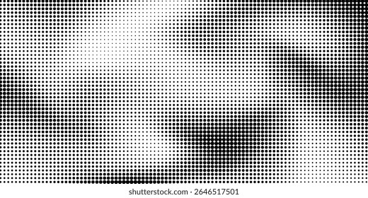 Halftone dotted abstract background. Grain gradient texture background with dots. Noise Stipple pointillism pattern. Sand, grain, grunge stipple effect. Abstract texture, engraved overlay. 