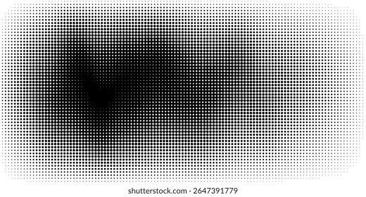Halftone dotted abstract background. Grain gradient texture background with dots. Noise Stipple pointillism pattern. Sand grain grunge stipple effect. Abstract texture engraved overlay. Vector