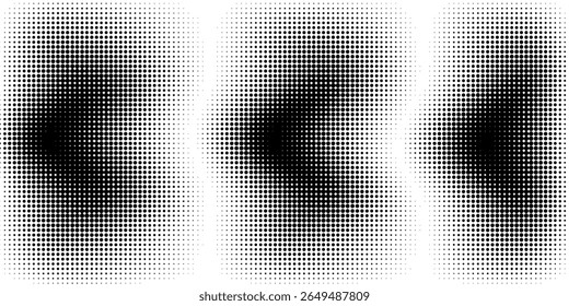 Halftone dotted abstract background. Grain gradient texture background with dots. Noise Stipple pointillism pattern. Sand grain grunge stipple effect. Abstract texture engraved overlay. Vector