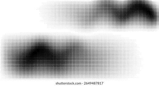 Fondo abstracto punteado de semitono. Fondo de textura de gradiente de grano con puntos. Patrón de puntillismo de Stipple de ruido. Efecto punteado grunge de grano de arena. Abstractas textura grabada superposición. Vector