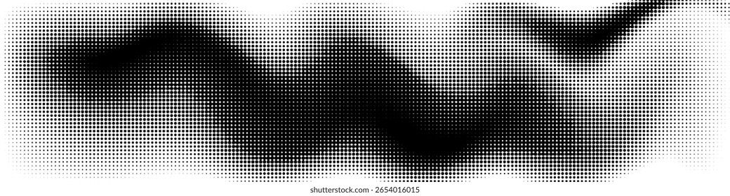 Fondo abstracto punteado de semitono. Fondo de textura de gradiente de grano con puntos. Patrón de puntillismo de Stipple de ruido. Efecto punteado grunge de grano de arena. Abstractas textura grabada superposición. Vector