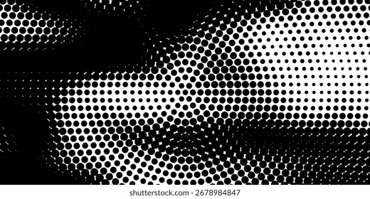 Meio-tom pontilhado plano de fundo abstrato. Fundo de textura de gradiente de grão com pontos. Padrão de pontilhismo de pontilhado de ruído. Areia, grãos, efeito pontilhado grunge. Textura abstrata, sobreposição gravada. Vetor