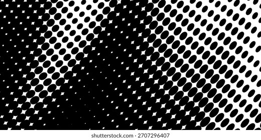 Fondo abstracto punteado de semitono. Fondo de textura de gradiente de grano con puntos. Concepto de Tecnología futurista