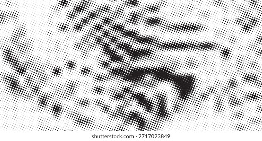 Fondo abstracto punteado de semitono. Fondo de textura de gradiente de grano con puntos. Patrón de puntillismo de Stipple de ruido. Arena, grano, efecto punteado grunge. Textura Abstractas, superposición grabada. Vector