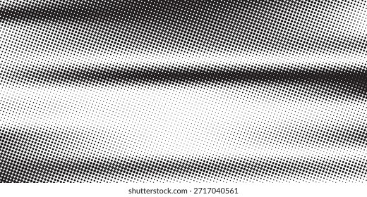 Halbton, gepunkteter abstrakter Hintergrund. Körniger Farbverlauf-Textur-Hintergrund mit Punkten. Noise Stipple pointillism Muster. Sand, Korn, Grunge-Stipple-Effekt. Abstrakte Textur, eingravierte Überlagerung. Vektorgrafik