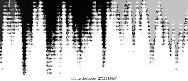 Fondo abstracto punteado de semitono. Fondo de textura de gradiente de grano con puntos. Patrón de puntillismo de Stipple de ruido. Arena, grano, efecto punteado grunge. Textura Abstractas, Ilustración vectorial. Moderno