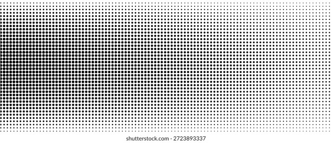 Halbton, gepunkteter abstrakter Hintergrund. Körniger Farbverlauf-Textur-Hintergrund mit Punkten. Noise Stipple pointillism Muster. Sand, Korn, Grunge-Stipple-Effekt. Abstrakte Textur, Vektorgrafik. modern

