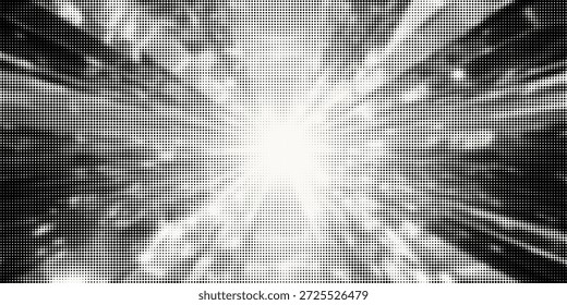 Meio-tom pontilhado plano de fundo abstrato. Fundo de textura de gradiente de grão com pontos. Padrão de pontilhismo de pontilhado de ruído. Areia, grãos, efeito pontilhado grunge. Textura abstrata, ilustração vetorial. moderno