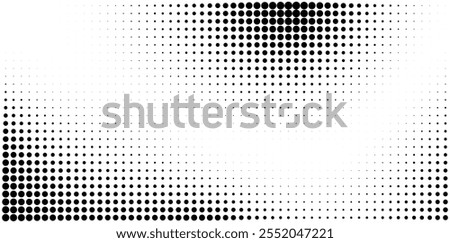 Halftone dotted abstract background. Grain gradient texture background with dots. Noise Stipple pointillism pattern. Sand, grain, grunge stipple effect. Abstract texture, engraved overlay. Vector