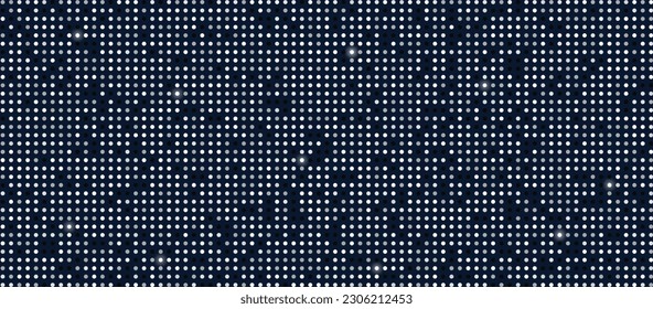 halftone dotted background. Abstract glowing polka dots pattern. Pop art style backdrop.