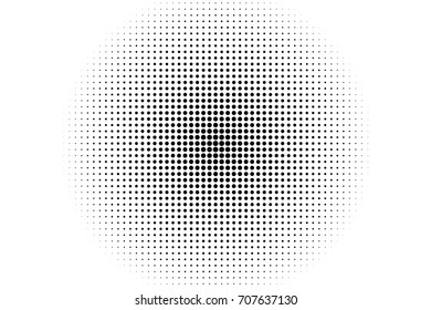 Halftone dotted background. Abstract monochrome backdrop. Pattern with small circles, dots, design element for web banners, posters, cards, wallpapers, sites. Black and white color Vector illustration