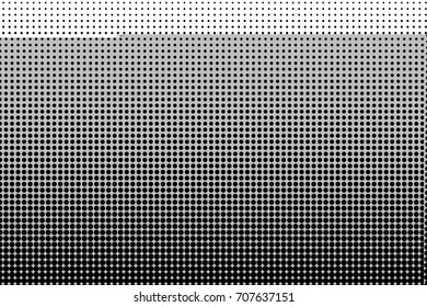 Halftone dotted background. Abstract monochrome backdrop. Pattern with small circles, dots, design element for web banners, posters, cards, wallpapers, sites. Black and white color Vector illustration