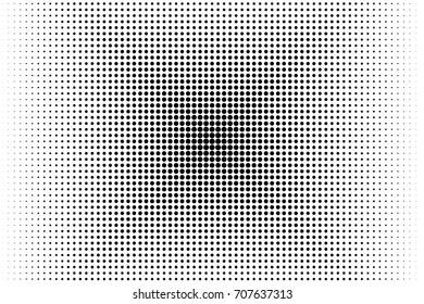 Halftone dotted background. Abstract monochrome backdrop. Pattern with small circles, dots, design element for web banners, posters, cards, wallpapers, sites. Black and white color Vector illustration